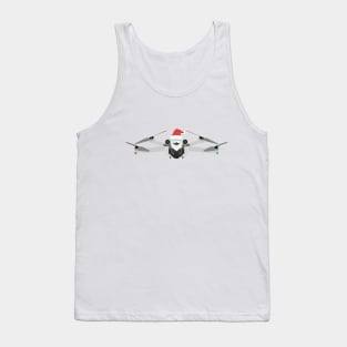 Festive DJI Mini 3 Pro Santa hat with beard Tank Top